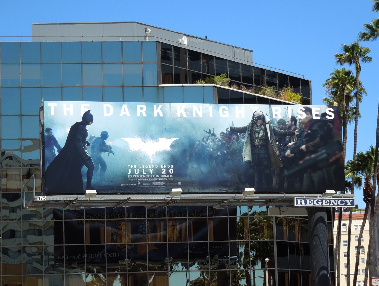 billboard for the Warner Bros movie dark knight rises